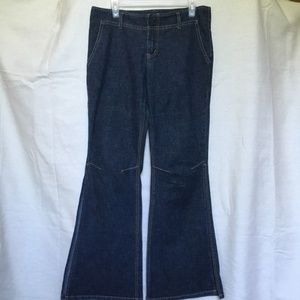 Bell bottom Hippie Jeans 725 Wide split flares 11